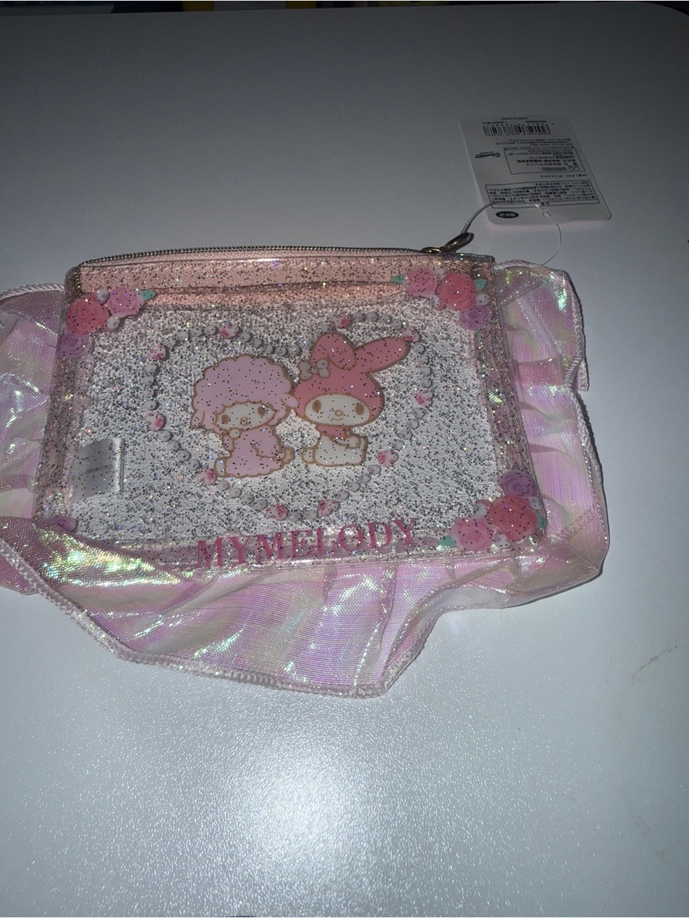Sanrio My Melody Pink Iridescent Clear Cosmetic Pouch